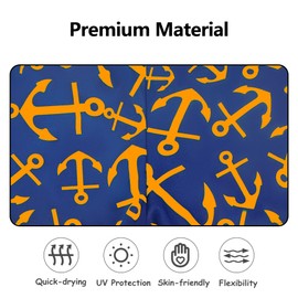 Boys Swimming Trunks Kids Swim Shorts Elastic Waist with Drawstring Little Boys Beachwear 2-16 Years (8-10 Years, LA649-OrangeAnchor)