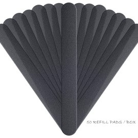 VJ Nail File Refill Pads for Straight Base 50PCS Grit 180 Staleks