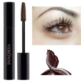 VERONNI Waterproof Brown Mascara,CurlingThick Lengthening Eyelash Mascara,Lifts and Extends Lash Length, Clump Resistant, Non-smudge Eyelash Colorful Extension Curl Mascara Makeup (Brown)
