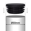 SKIR'CO (4 pcs) Round Tube Inserts 50 mm, Fence Post