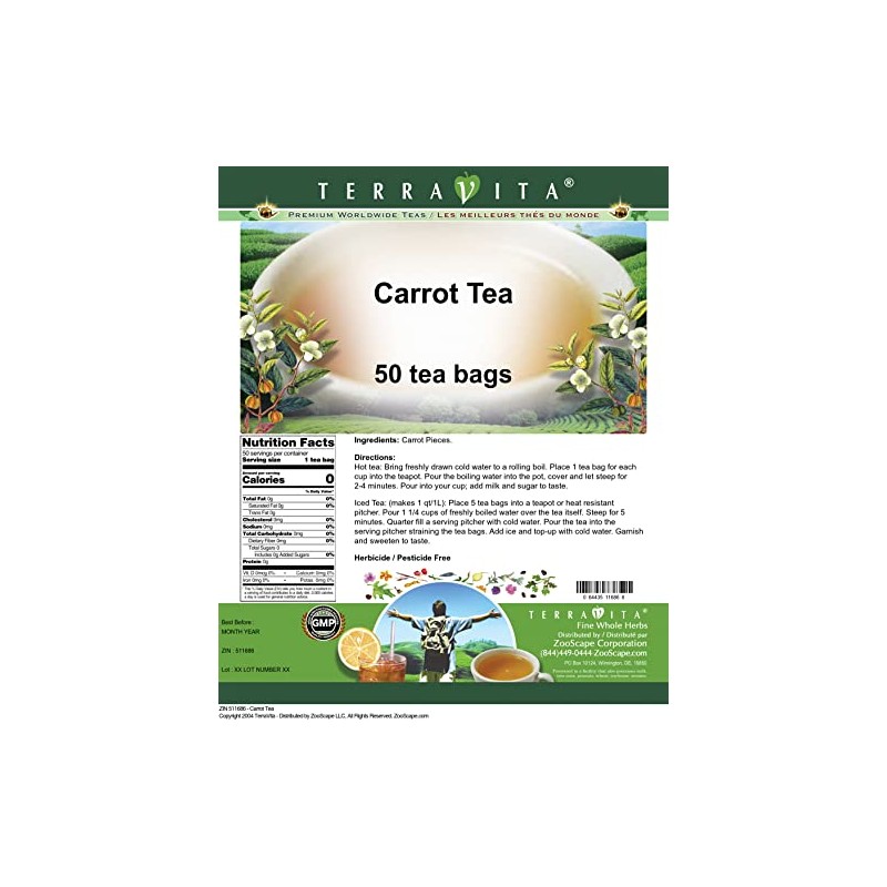 Carrot Tea (50 tea bags, ZIN: 511686)