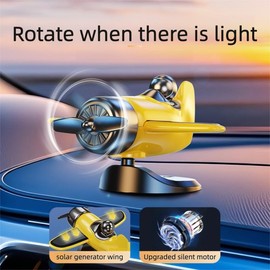 A solar-powered, quiet-rotation car ornament relieves fatigue, boosts alertness, and adds driving fun. Suitable for all cars, offices, and homes. Perfect for any sunny spot. (white)