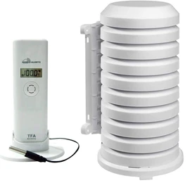 TFA Dostmann 30.3302.02 WeatherHub T/F Transmitter with Professional Cable Sensor Waterproof Transmitter 30.3302.02 + 98.1114 Protective Case