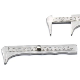 AAProTools Vernier Caliper - Digital Caliper Precise, 1Pc Stainless Steel Sliding Gauge Vernier Caliper Ruler Measuring Tool Double Scales Mm/Inch(80mm)