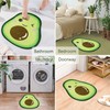 Kitcmat Cute Avocado Rug Non-Slip Soft Washable Funny Irregular Fruit