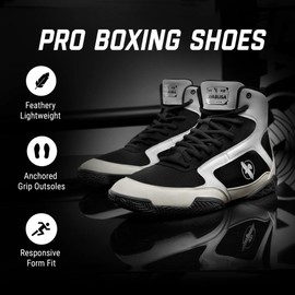 Hayabusa Pro Boxing Shoes for Men & Women - White, 11.5