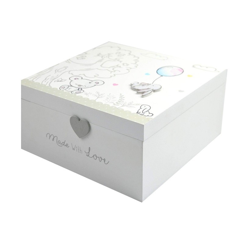 Keepsake Box Baby Treasure Chest Newborn Gender Neutral Gift Memory