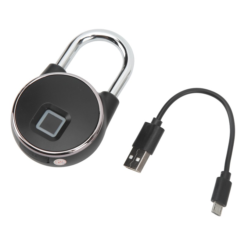 Smart Fingerprint Padlock Compact USB Charging Keyless Padlock for Home