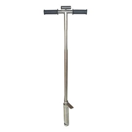 INTBUYING 40'' Soil Sampler Probe 2.7''Dia Probe with 9.8inch Sample Ejector Stainless Steel Soil Test Tool with Foot Pedal &Rubber Handle