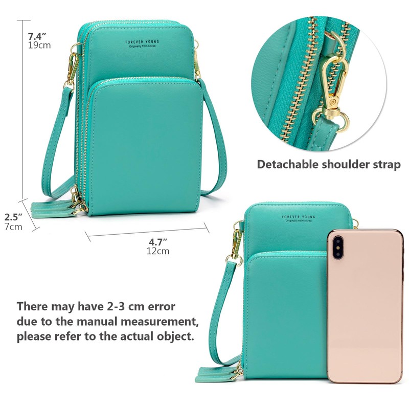 Bolso cruzado pequeño para teléfono celular, para mujer, bolso de