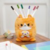 balvi Pen Holder Fluffy Kawaii Gamer Orange Fluffy Soft Gamer