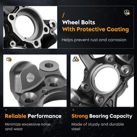 Front Right Suspension Steering Knuckle & Wheel Bearing Hub Assembly Fit for Volkswagen Beetle 2012-2018, Jetta 2011-2017, Passat 2012 2013 2014 2015 2016 2017 2018, Passenger Side, 698-310 698310