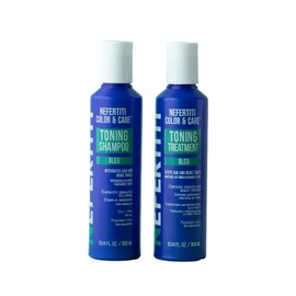 NEFERTITI COLOR & CARE SHAMPOO Y TRATAMIENTO BLEU