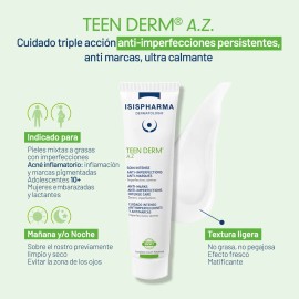 Isispharma Teen Derm Az 30ml Gel Facial Anti-imperfecciones Tipo de piel acne