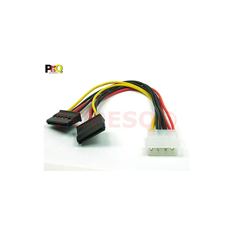 POPESQ® A4075 SATA Adaptor Molex 2 x SATA Female Molex