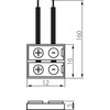 LED Strip Connector, 12V AC/DC, 12mm x 16mm x 5mm,