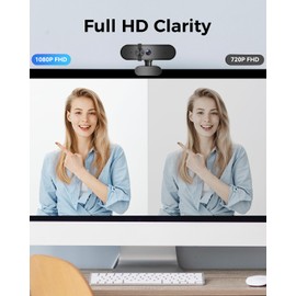 Edew 1080P Webcam Computer Camera with Microphone & Wide View - Auto Light Correction Webcam for PC, Mac, Laptop, Desktop - Built-in Privacy Cover Plug & Play USB for Zoom/Skype/Streaming