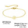 Amaxer Celtic Knot Gold Bracelets Stainless Steel Trinity Knot Flower