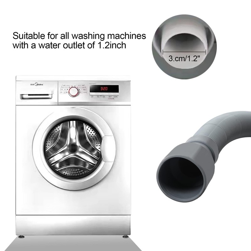 Manste Washer Drain Hose Extension,10FT, Washing Machine Drain Hose Extension，extra