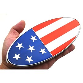 1Pc New Custom American Flag USA Side Rear Front Hood Emblem Compatible with Peterbilt (Colorful)