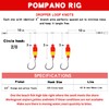 Pompano Rig for Surf Fishing - 6/12 PCS Pompano Rigs
