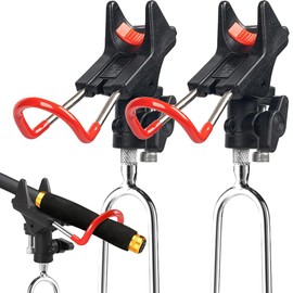 BIZOI Rod Holder Fishing Rod 360° Adjustable Holder for Fishing Rods, Pack of 2 Stainless Steel Fishing Rods, Stable Rod Rest Holder for Fishing for River Fishing, Beach Fishing, Lake, River