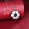 MICYUMI Women's Photo Locket Necklace 925 Sterling Silver Round Football
