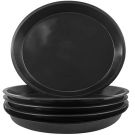 OUPSAUI Plant Saucer 4 6 8 10 12 14 16 18 20 22 Inch, Plant Trays for Pots, 5 Pack Large Plastic Plant Saucers for Indoors, No Holes Planter Drip Tray