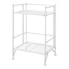 Convenience Concepts Xtra Storage 2 Tier Folding Metal Shelf, White