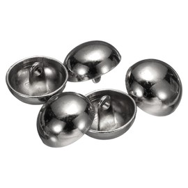 HARFINGTON 5pcs Half-Domed Metal Sewing Buttons, 18mm / 21/32" Half Round Mushroom Pearl Cap Metal Buttons with Shank for Blazer Suit, Coat, Jacket Cloth Garment Decoration, Gunmetal