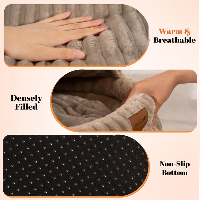 CHEERPALS Cat Cave Bed for Indoor Cats Covered Hooded Pet