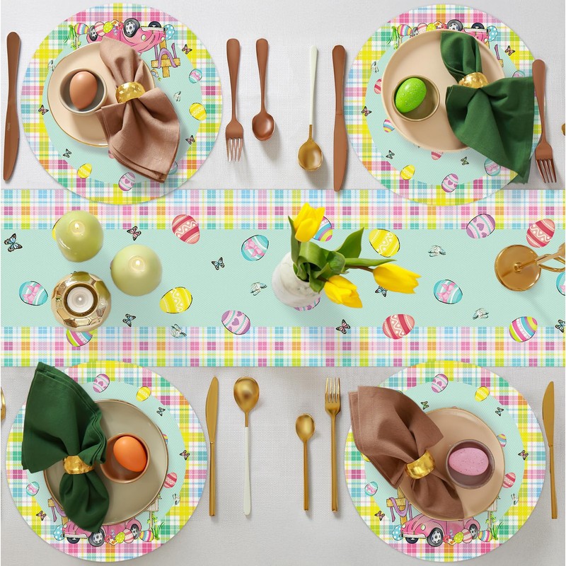 Arquiel Easter Gnome Table Runner, Spring Table Runner 33 x