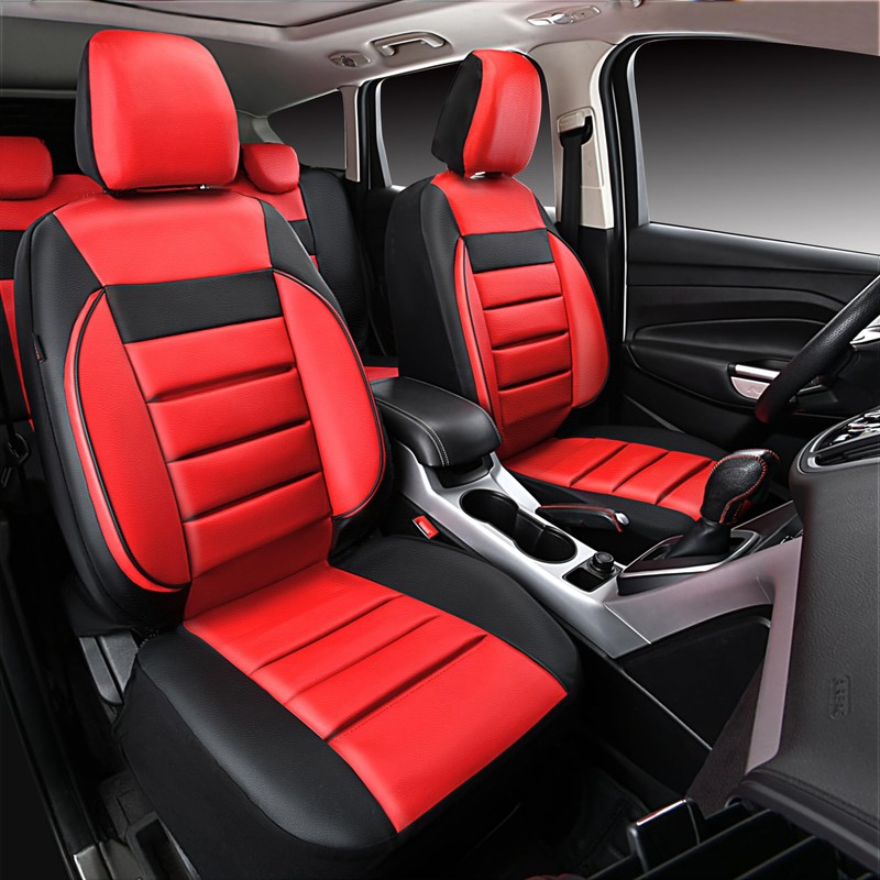 CAR PASS Leather Seat Covers Full Set Universal Water Resistant