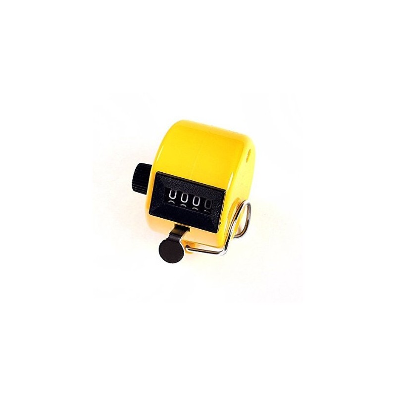 REPLAX Counter Tally 4 Digit YELLOW Hand Held Clicker for