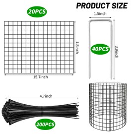 6 Pack Plant Protectors from Animals, 15" X 12" Wire Plant Protector Metal Plant Cages to Keep Animals Out Chicken Wire Cloche Protect Flower and Vegetables from Animals