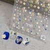 JMEOWIO 3D Nagelsticker Bunte Blume Nail Art Sticker Selbstklebend Nagelaufkleber