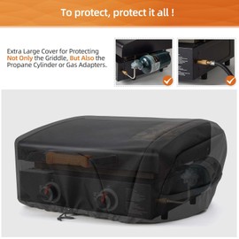 NOELIFE NOELIFE Grill Cover for Blackstone 22 inch Tabletop Griddle with Hood, Griddle Accessories for Blackstone 22, Propane Fuel Cylinder Can Be Covered Completely, Waterproof and Windproof (Cover Only)