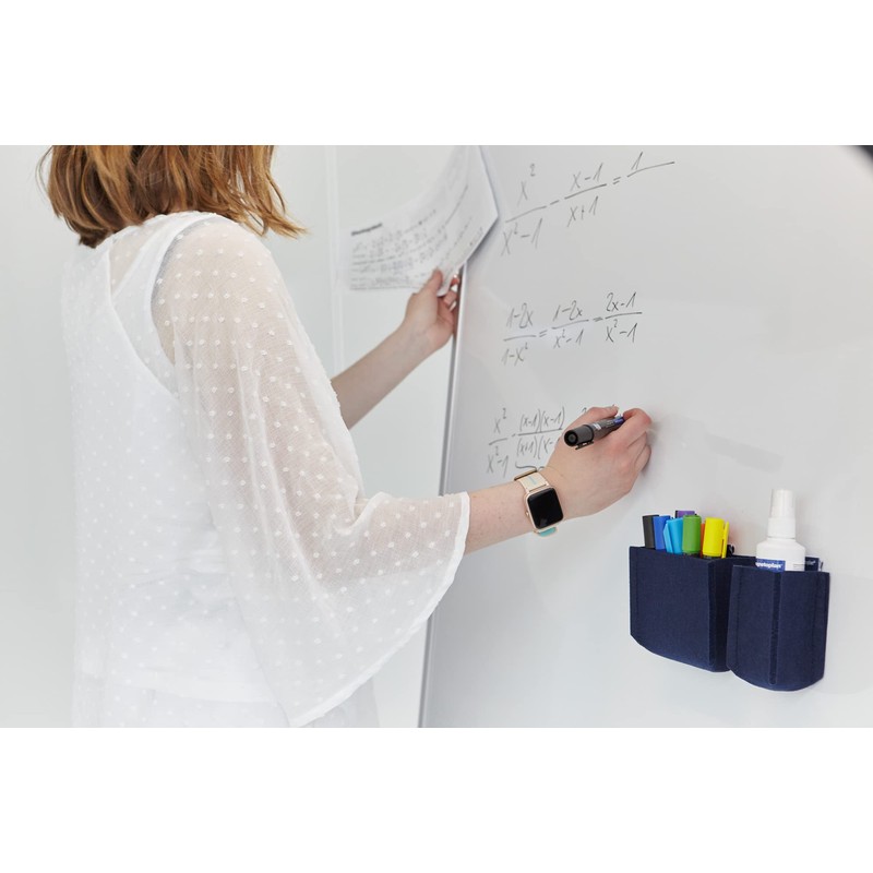 magnetoplan magnetoTray ecoAware Small Magnetic Felt Pen Holder, 6 x