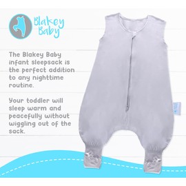 Footed Sleep Sack & Wearable Blanket with Sock Cover - Toddler Sleeping Sack for Ages 18-36 Months - 1.5 TOG - Boy or Girl Sleep Sacks (Pack of 2 Toddler Sleep Sacks)