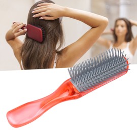 9 Row Cushion Brush, Detangling Brush Bristle Styling Brush Portable Shaping Row Styling Brush For Curly Hair Shaping Detangling Blow Professional Home Hair Salon Portable Simple Hair Brush