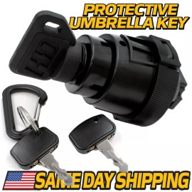 HD Switch Starter Ignition Key Switch fits Kubota K7571-62110 w/ Umbrella Key Upgrade