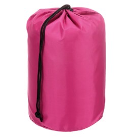 PATIKIL Stuff Sack, 5 x 10 Inch Waterproof Outdoor Storage Sack Portable Drawstring Dust Flap Bag Lightweight Sleeping Bag for Camping Hiking Travel, Rose Red