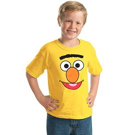 Animation Shops Bert Face Youth T-Shirt (Youth Large [14/16]) Yellow