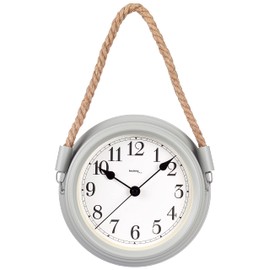 Technoline WT7130 Lifestyle Wall Clock WT 7130, Decorative Wall Clock, Nostalgia, Maritime, with Cord, Grey, 22 cm