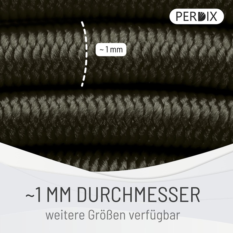 perdix Rubber Cord 2mm 10m Olive Rubber Cord for Tent