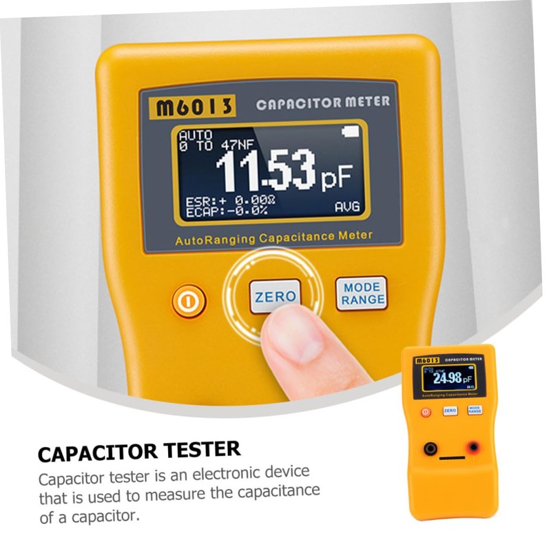 Tofficu High Precision Digital Capacitor Tester Portable Auto Ranging Measuring