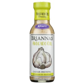 Briannas Avocado Oil Caesar Dressing, Keto Friendly, 10 Fluid Ounces (Pack Of 6)