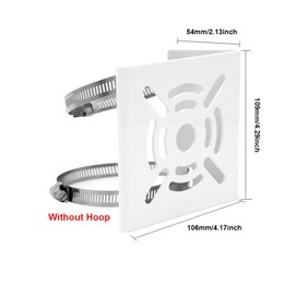 Universal Vertical Pole Mount for Security Camera, Dome Vertical Pole Mounting Bracket Without Hoop