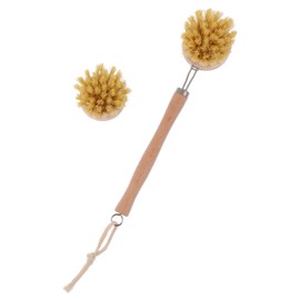 Ipetboom 2pcs Cleaning Brush Wooden Dish Washer Multifunction