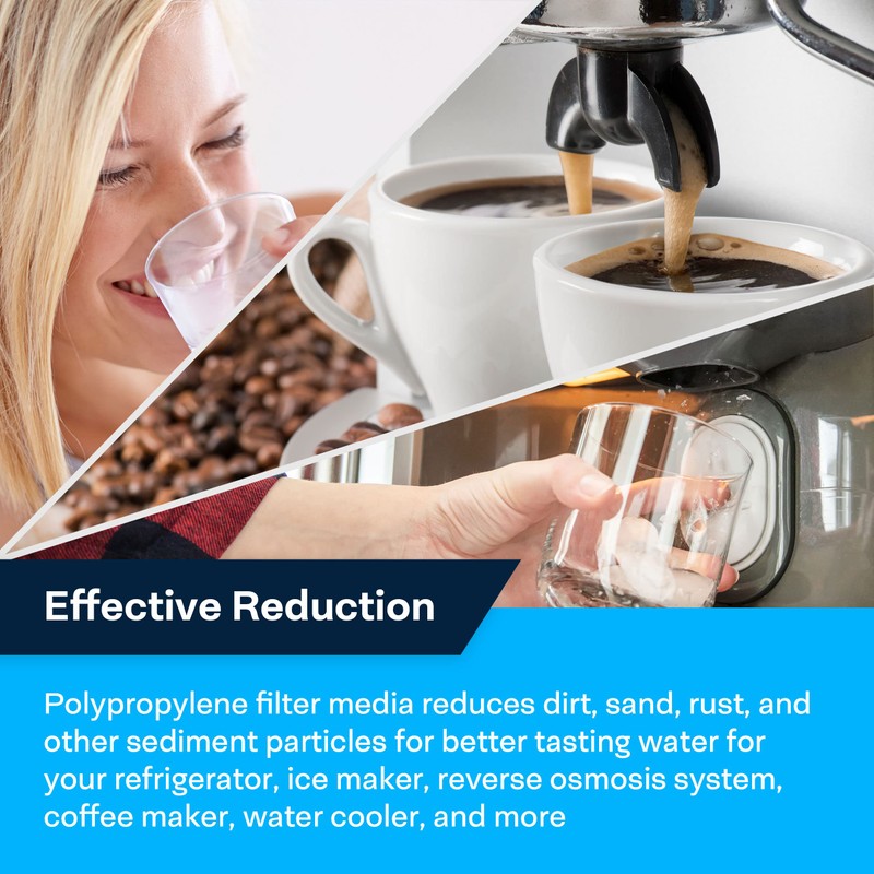 SpiroPure Inline Sediment Water Filter with 1/4" Quick-Connect, 2" x